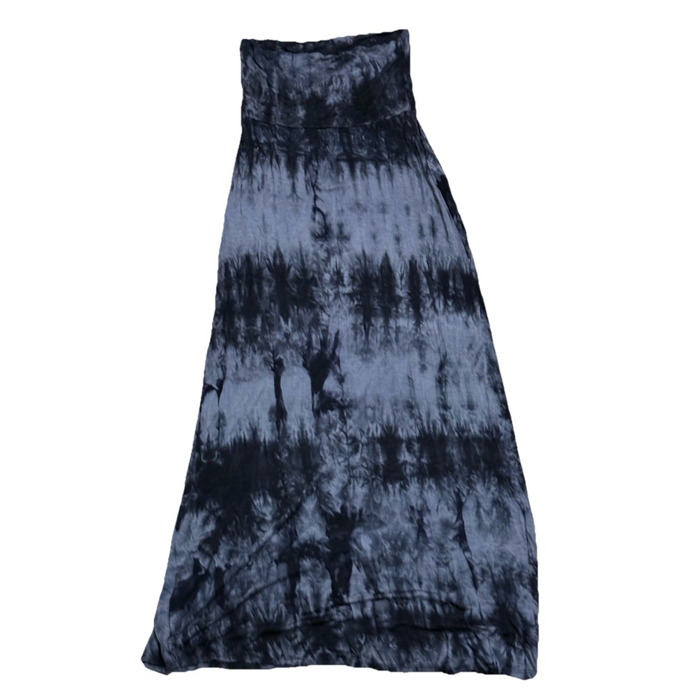 Azules Dress Skirt Black Purple Tie Dye Elastic Tube Top Size Small EUC Festival
